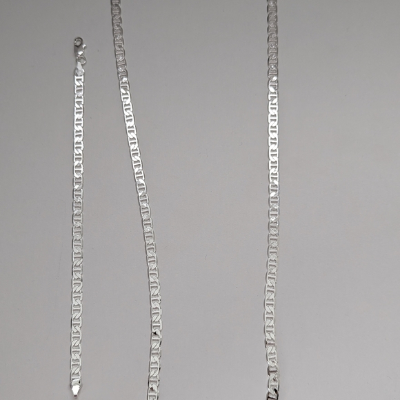 .925 Sterling Silver Necklace and Bracelet Set - Picture 4 of 4